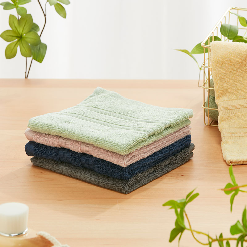 NITORI宜得利家居 家用手帕洗脸毛巾擦脸巾纯棉蓬松方巾