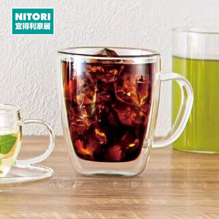 NITORI宜得利家居双层玻璃马克杯