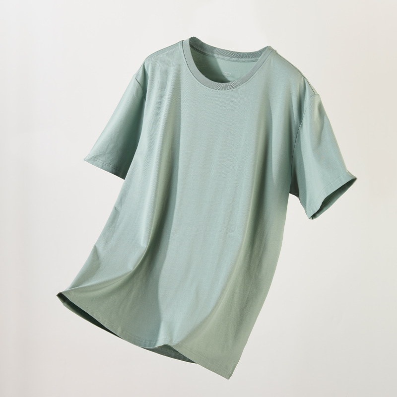 NITORI宜得利家居 夏季圆领透气纯色上衣男装T恤宽松 男士短袖