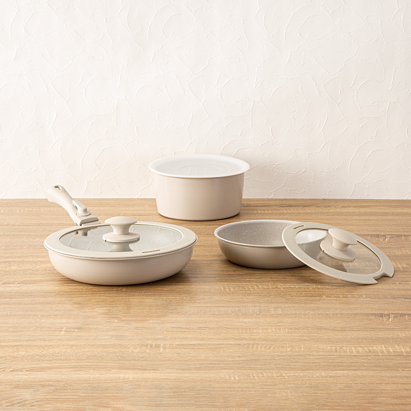 NITORI宜得利家居 厨房家用煤气电磁炉通用IH轻量煎锅汤锅多件套