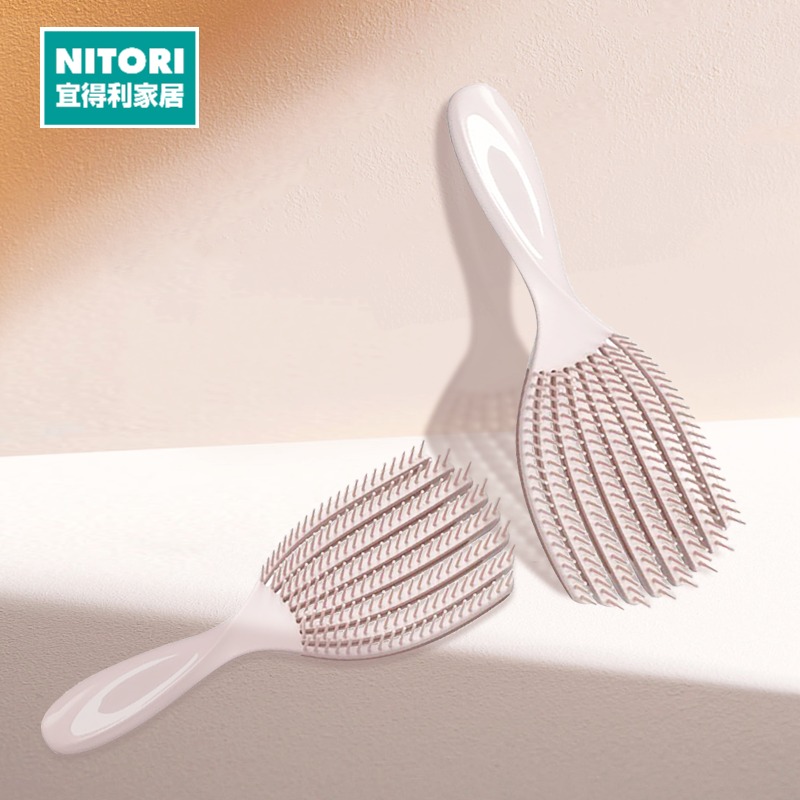 NITORI宜得利家居 按摩梳头发梳子贝壳弹齿按摩梳 RO