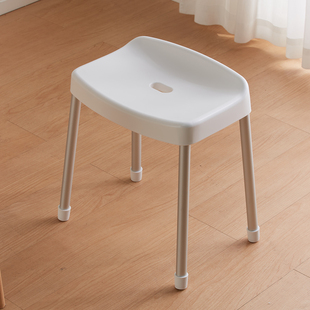 NITORI宜得利家居铝脚宽面抗菌浴室凳家用洗澡凳坐浴凳H45 5180WH