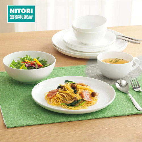NITORI宜得利家居纯白骨瓷餐具