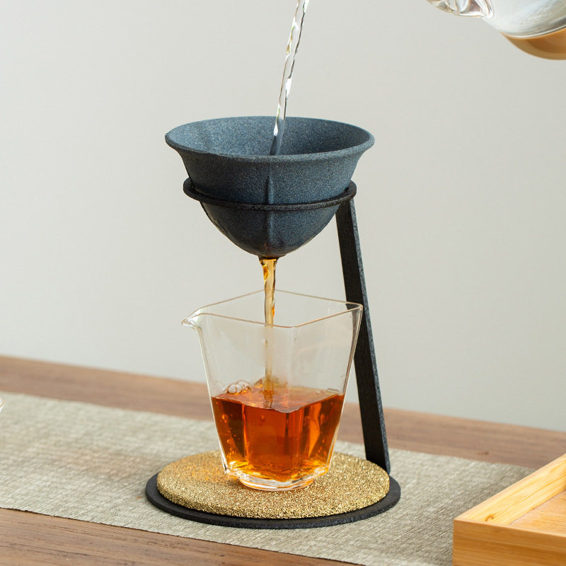原创日本同款微孔咖啡过滤杯滤碗 大号茶漏泡茶神器铁架无孔茶滤