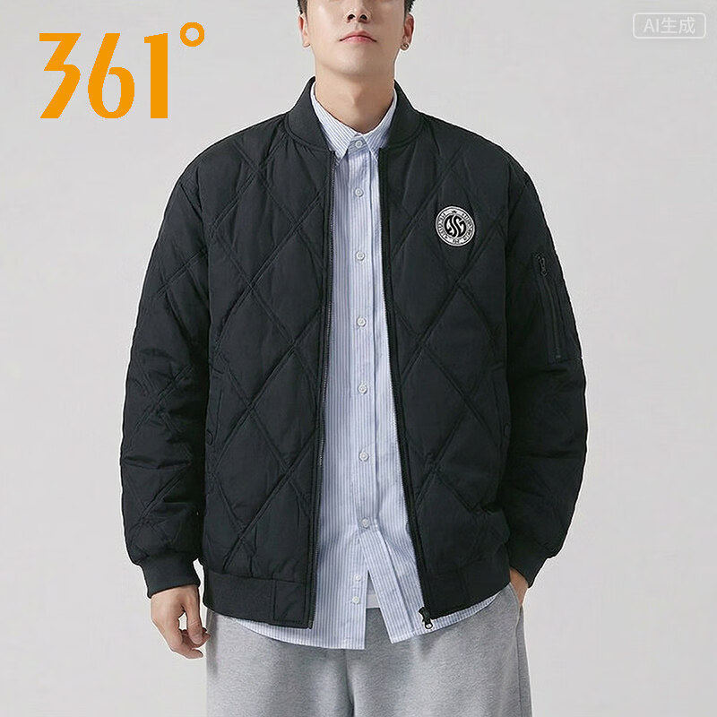 361°男子羽绒服2026冬季综训宽松保暖休闲羽绒夹克外套