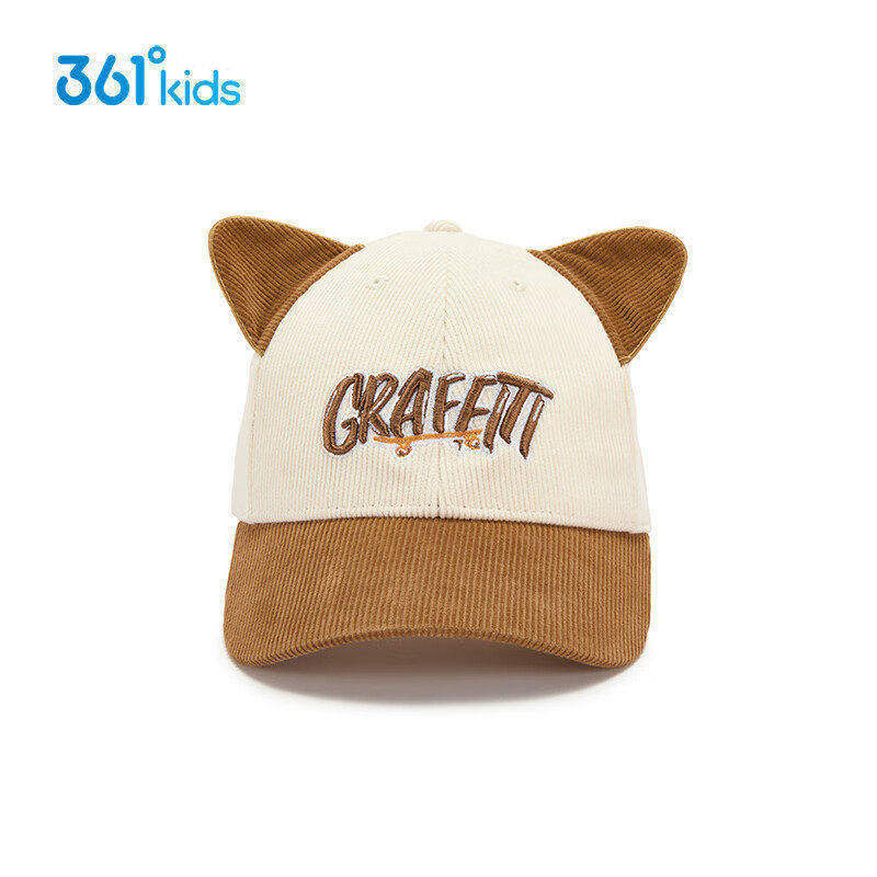 361°儿童鸭舌帽卡通耳朵帽子2025冬季新款防风防晒保暖帽