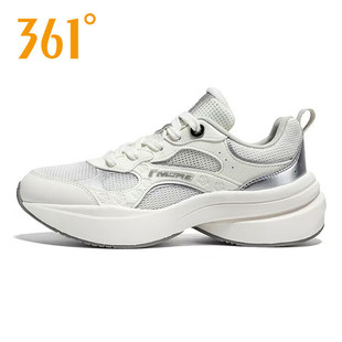 361度女鞋老爹鞋休闲鞋2025夏季新款透气网面鞋厚底增高鞋