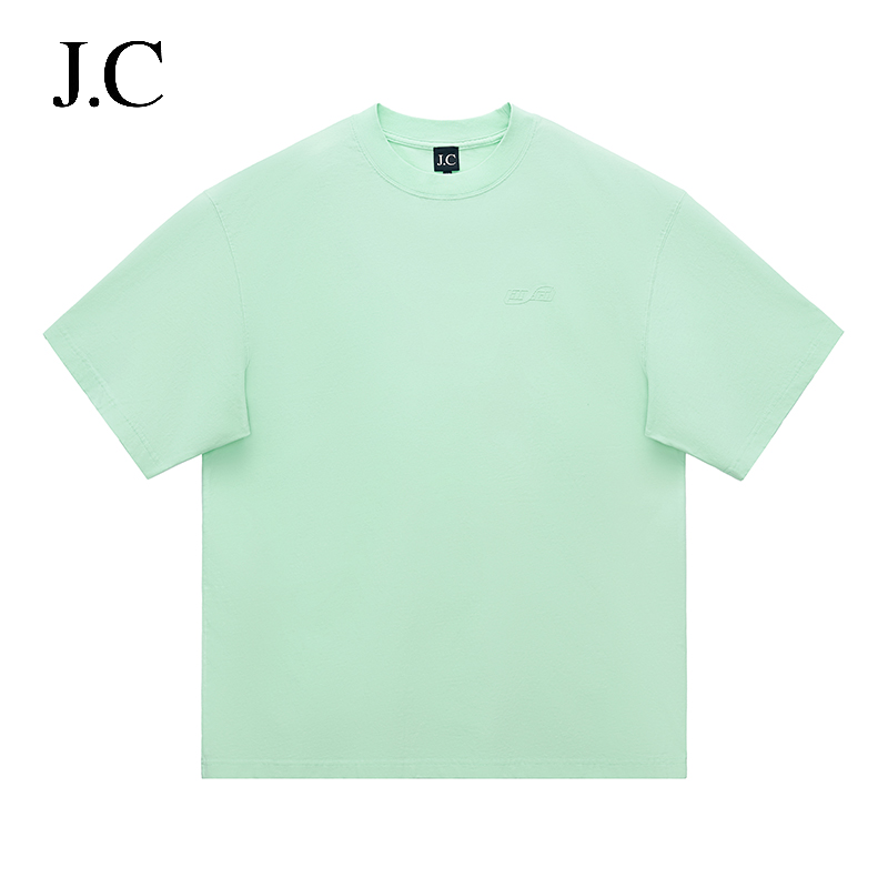 J.C/简裁美式短袖T恤宽松纯棉字母印花纯色260g基础半袖夏季新款,男装,T恤,淘宝优惠券,粉丝福利购,淘宝优惠卷