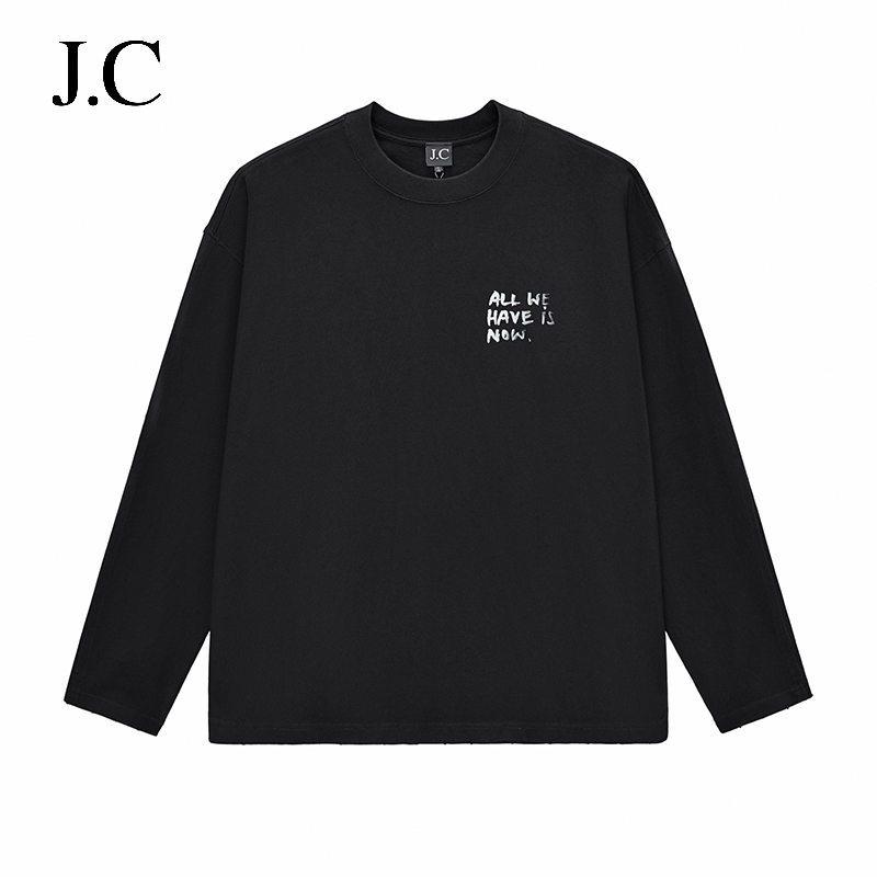 JC美式长袖T恤280克纯棉秋季上衣