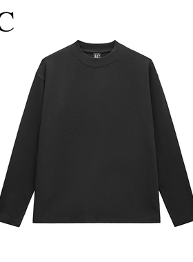 J.C/简裁美式长袖t恤290克双面纯色打底基础简约百搭宽松秋冬新款