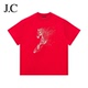 新款 J.C T恤圆领380克重磅纯棉国潮男士 春夏季 简裁马年生肖款 短袖