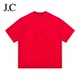 新款 J.C T恤圆领刺绣380克重磅纯棉春秋季 男士 简裁马年生肖款 短袖
