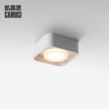 凯慕思极薄家用客厅无主灯led明装筒灯全光谱过道深防眩斗胆射灯