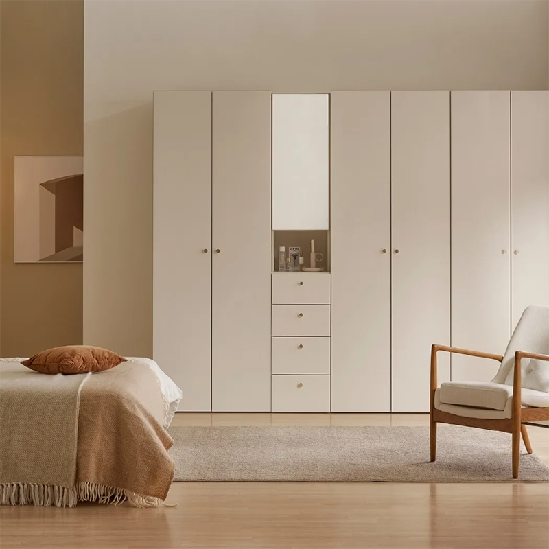 实木衣柜现代简约卧室化妆柜