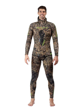 意大利salvimar渔猎新品迷彩潜水服耐磨保暖薄款分体专业打鱼湿衣