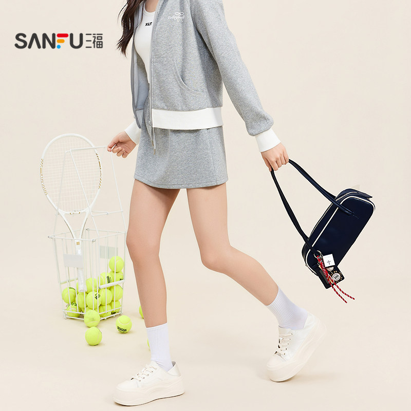 三福挎包秋季学院老钱抽绳挂件腋下包运动风时尚女包505115,箱包皮具/热销女包/男包,腋下包,淘宝优惠券,粉丝福利购,淘宝优惠卷