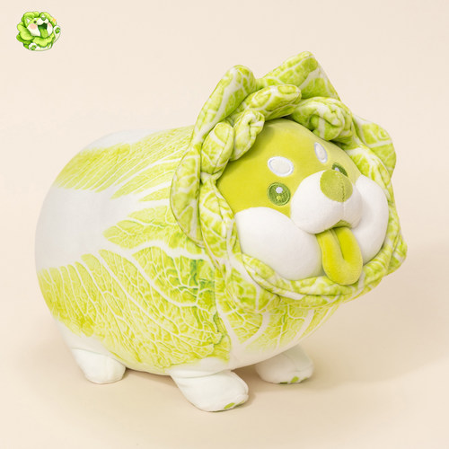 正版蔬菜精灵发财菜狗玩偶公仔