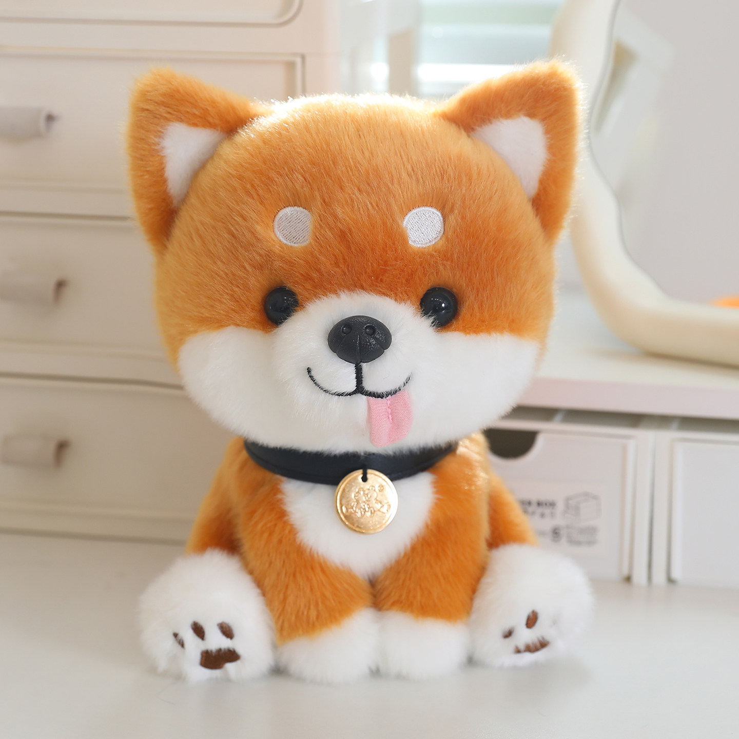 正版柴犬小狗公仔毛绒玩具吉娃娃搞怪玩偶睡觉布娃娃抱枕生日礼物