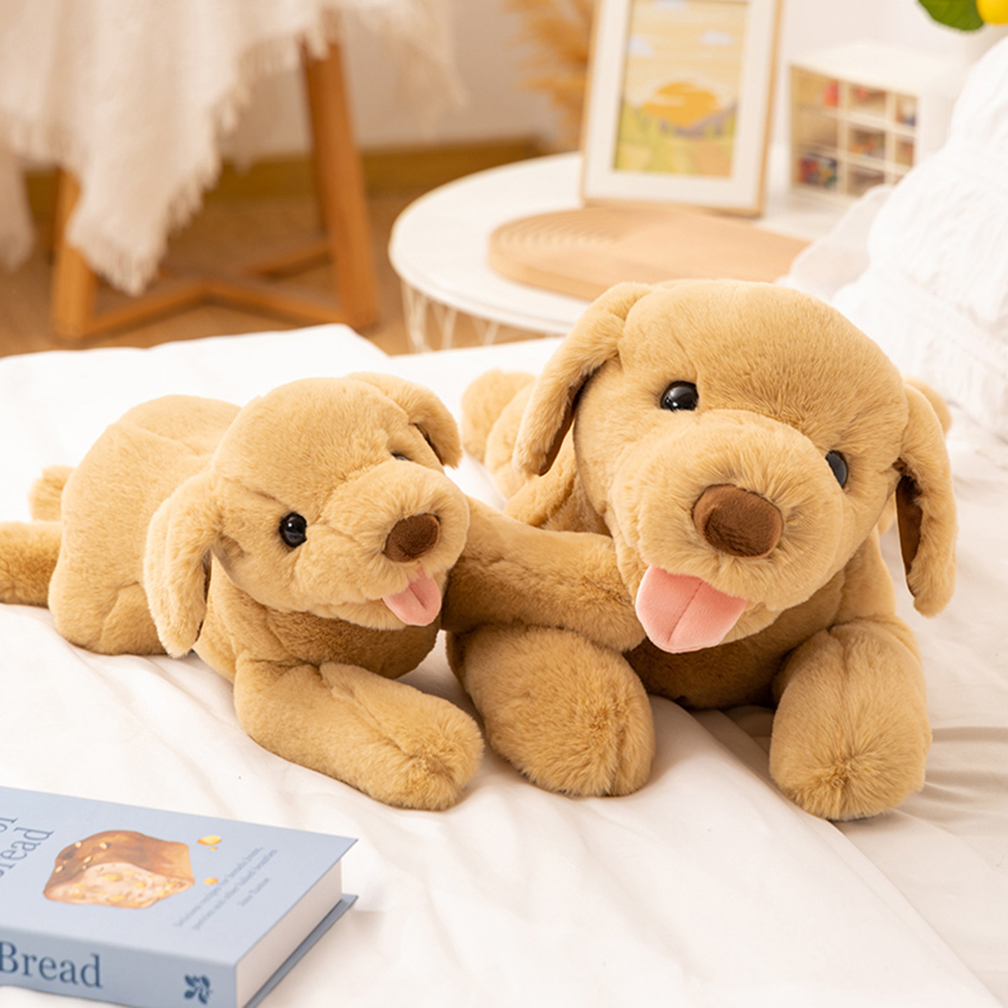 正版趴姿拉布拉多玩偶毛绒玩具睡觉抱枕趴趴狗公仔娃娃女生日礼物