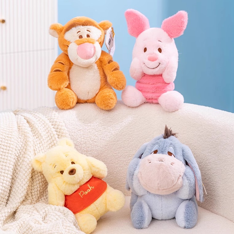 迪士尼正版跳跳虎玩偶毛绒玩具皮杰猪公仔抱枕维尼熊娃娃生日礼物