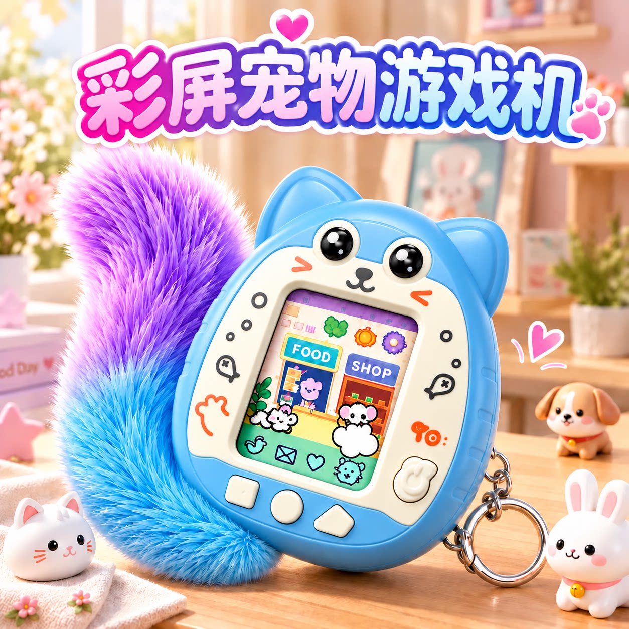 新款智能彩屏电子宠物机益智玩具