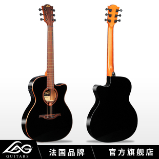 法国LAG单板吉他T118ASCE面单电箱民谣弹唱指弹演出薄款 木吉他