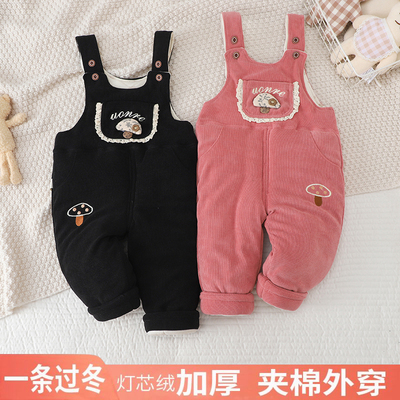 加厚柔软时尚背带裤女宝