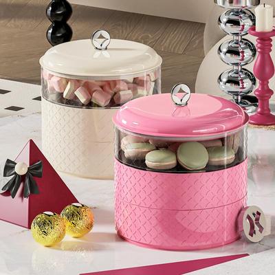 果盘客厅茶几家用2025新款轻奢高档多层零食塑料家用收纳盒客厅