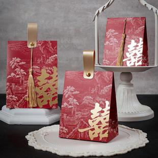 喜糖盒子大号喜糖盒子空盒批 糖盒结婚高级感婚礼专用糖果 发新款