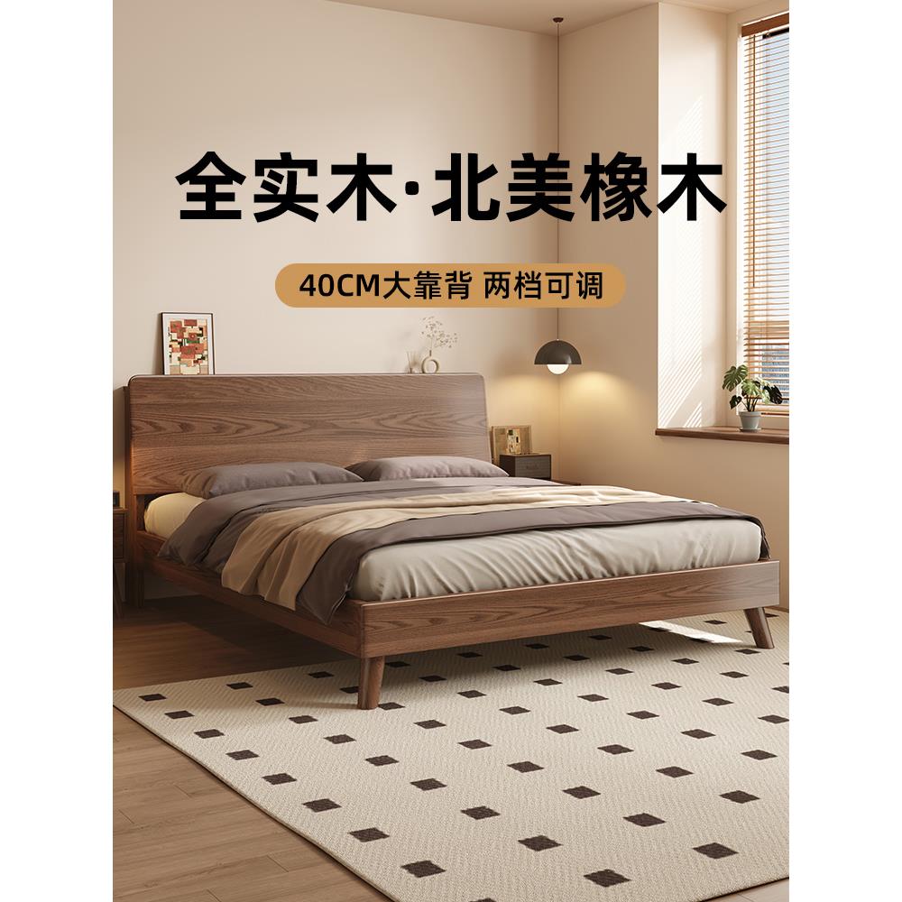 客厅隔间床一米2单人床床实木床现代简约1.5m家用单人床1.8m主卧