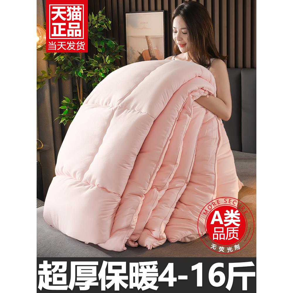 冬天被子冬被加厚10斤大豆纤维保暖10斤丝绵被芯单双人太空被冬天
