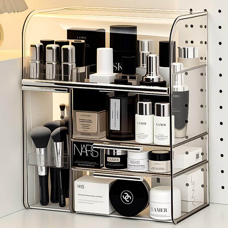 化妆品收纳盒桌面高级感大容量亚克力护肤品置物架梳妆台粉扑整理,收纳整理,桌面收纳盒,淘宝优惠券,粉丝福利购,淘宝优惠卷