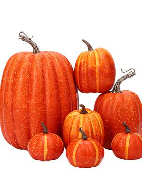 仿真南瓜模型万圣节南瓜摆件装饰道具蔬菜橱柜展示摄影早教道具