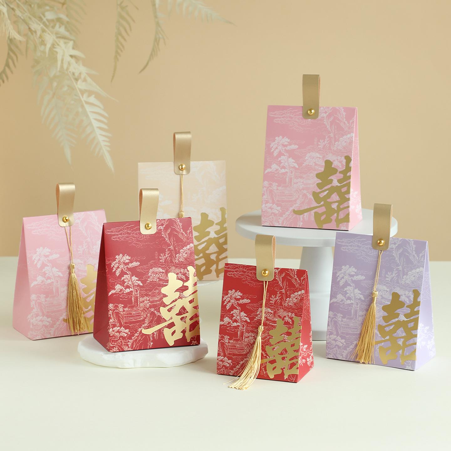 2025年喜糖盒子结婚专用批の发新款糖盒结婚高级感婚礼专用糖果包