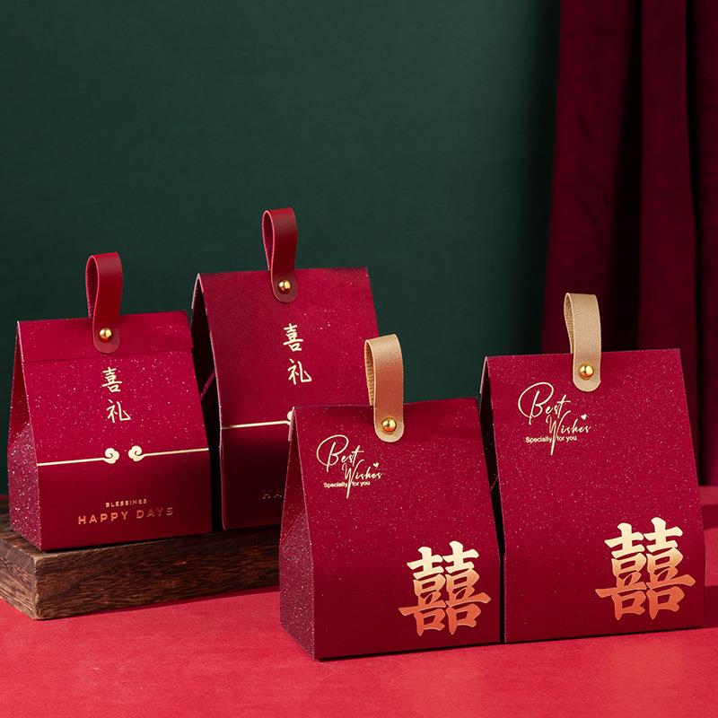 喜糖盒子大号喜糖盒子空盒批の发结婚新中式订婚糖盒高级感伴手礼