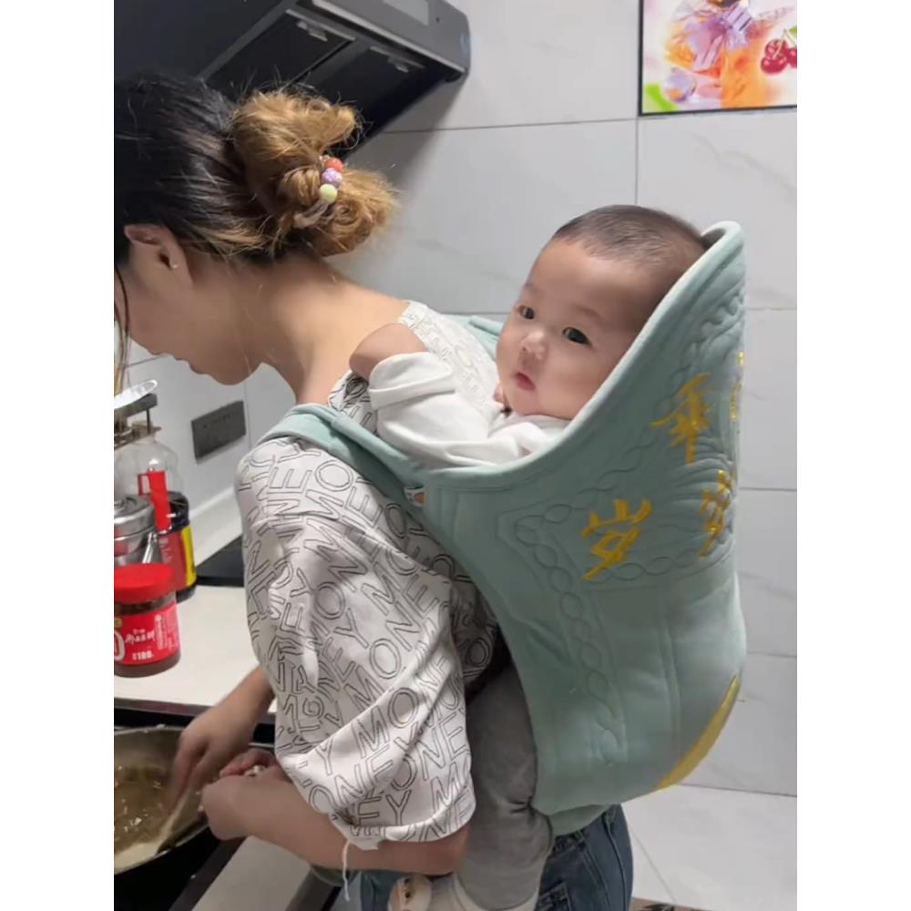 云贵川婴儿背带挡风被背巾带兜传统老式宝宝背扇背带前后背式背被