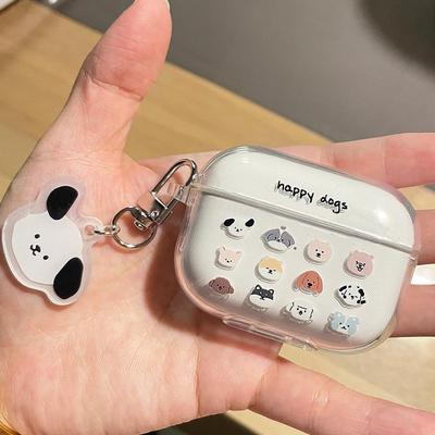 适用于airpod pro3耳机壳airpord4保护壳苹果air4耳机保护套可爱小狗狗创意airpods苹果耳机壳无线蓝牙保护套