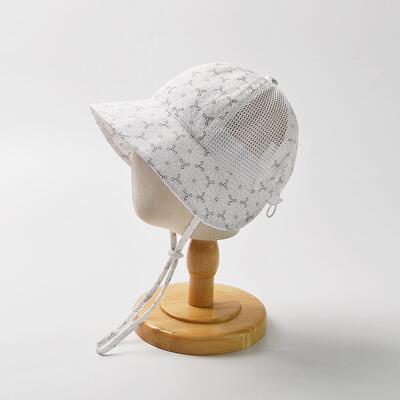 宝宝夏天帽子婴儿帽子6到12个月夏季新款韩版女童透气网眼遮阳帽
