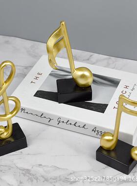 客厅摆件轻奢高级感2025新款简约五线谱音符钢琴树脂工艺品家居客