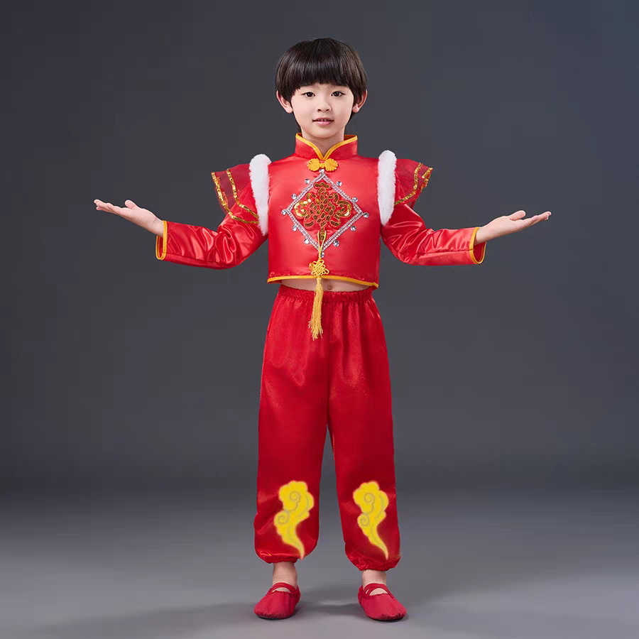 元旦喜庆开门红打鼓演出服