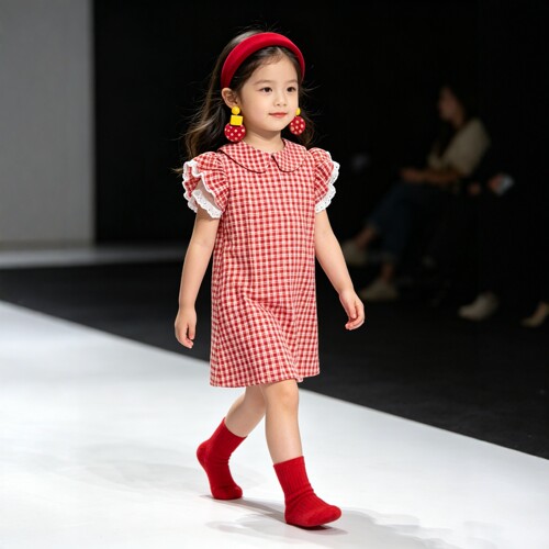 儿童摄影服装80年代怀旧复古港风六一女拍照舞台表演出走秀幼儿园