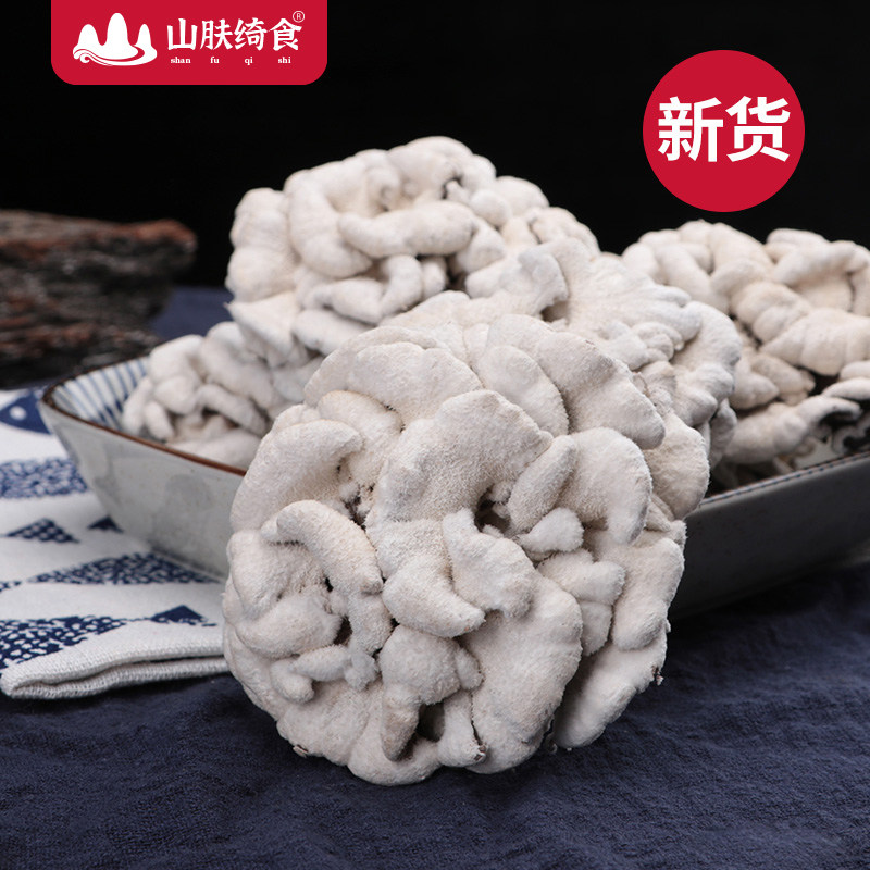 云南白参菌雪莲菌蘑菇干货褶裂菌特产食用菌沙参树花