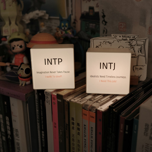 MBTI摆件intj创意周边intp发光冰箱贴灯牌书桌氛围感装饰小众摆件