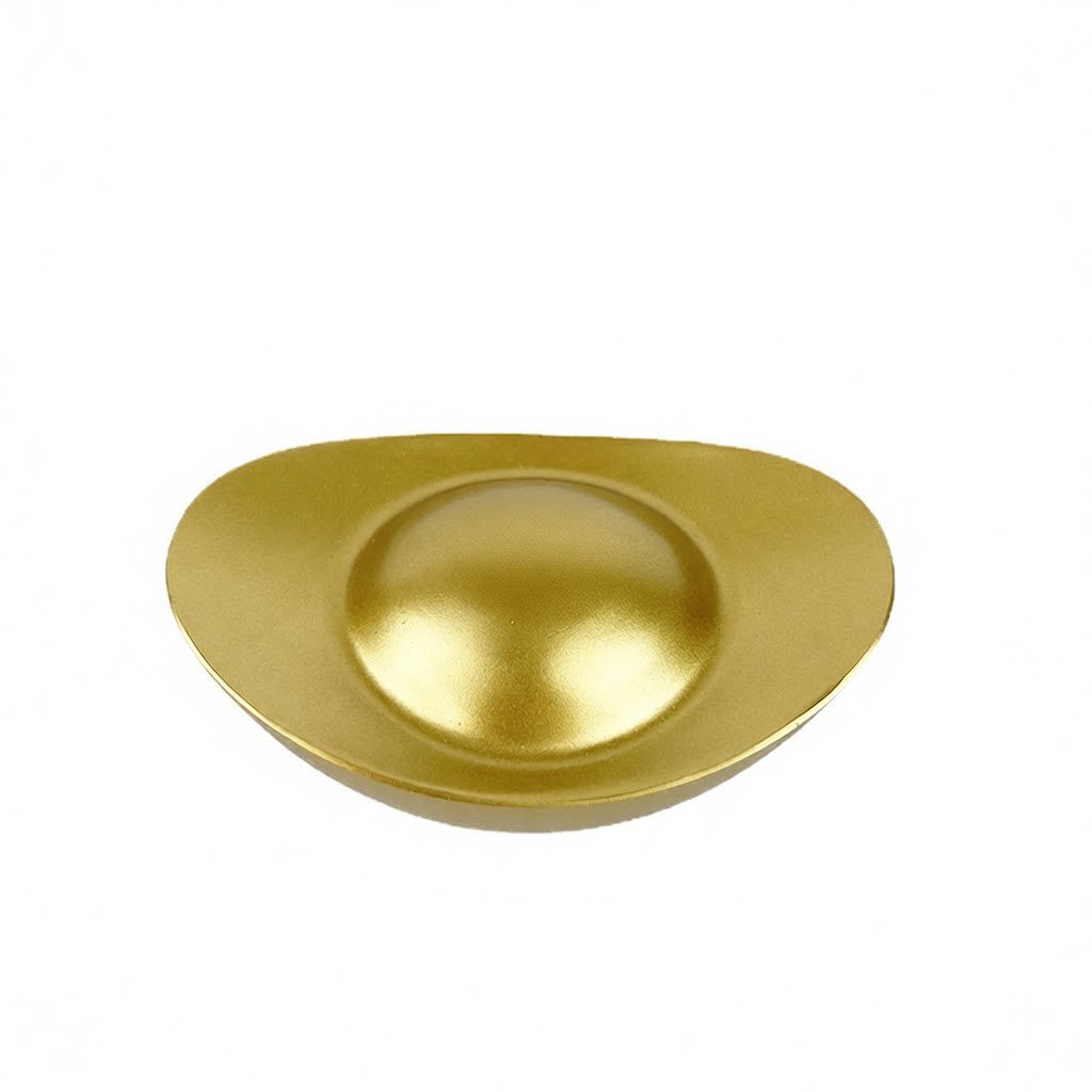 纯铜金元宝摆件实心黄铜全铜元宝沙金元宝招财大小号家用客厅仿真