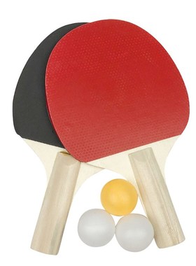 2 pcs Table Tennis Racket Set with 3 ball Play Ping Pong Pad