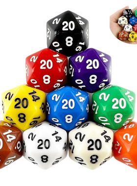 D20 Polyhedral Dice 19.7mm TRPG DND Digital Dice Game Set 20