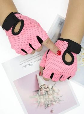 1Pair Cycling Fingerless Gloves Professional Gym Fitness Spo