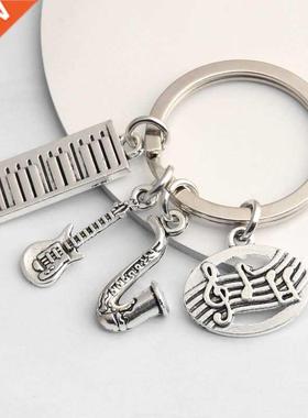 New Music Keychain Musicians Pianist Key Ring Piano Keyboard