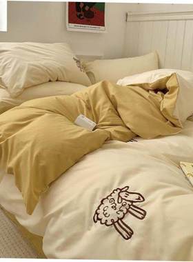 4pc bedsheet set bed sheet quilt blanket duvet cover sets