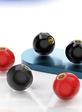 胶木手柄球塑料圆球操作杆球头把手红色铜芯黑铁心电木球M4M8-M16